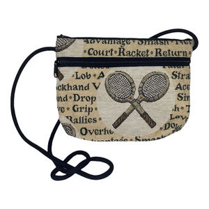 Vintage Danny K 80s 90sTennis Motif Crossbody Bag